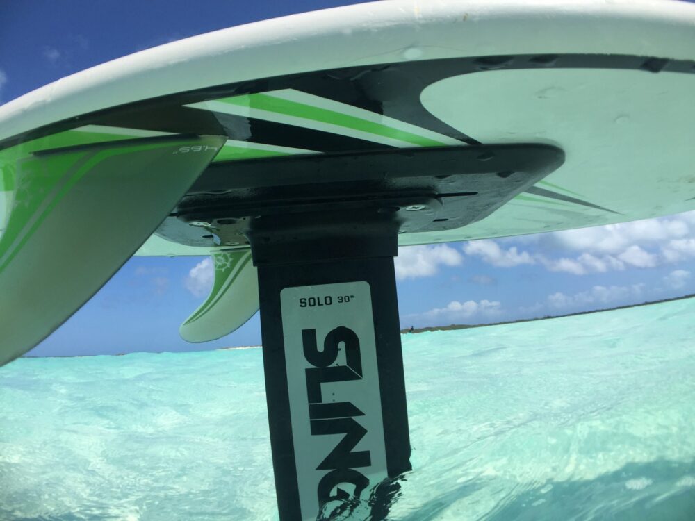 Regular FoilMount Installed on Surf Board