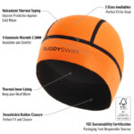 Strapless Buddyswim Trilaminate Warmth 2.5mm Neoprene Strapless Cap, Orange