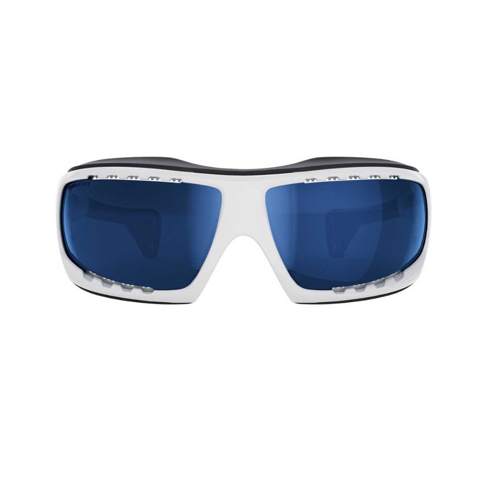 LiP Typhoon Gloss White – Zeiss PA Polarized Gun Blue Lenses