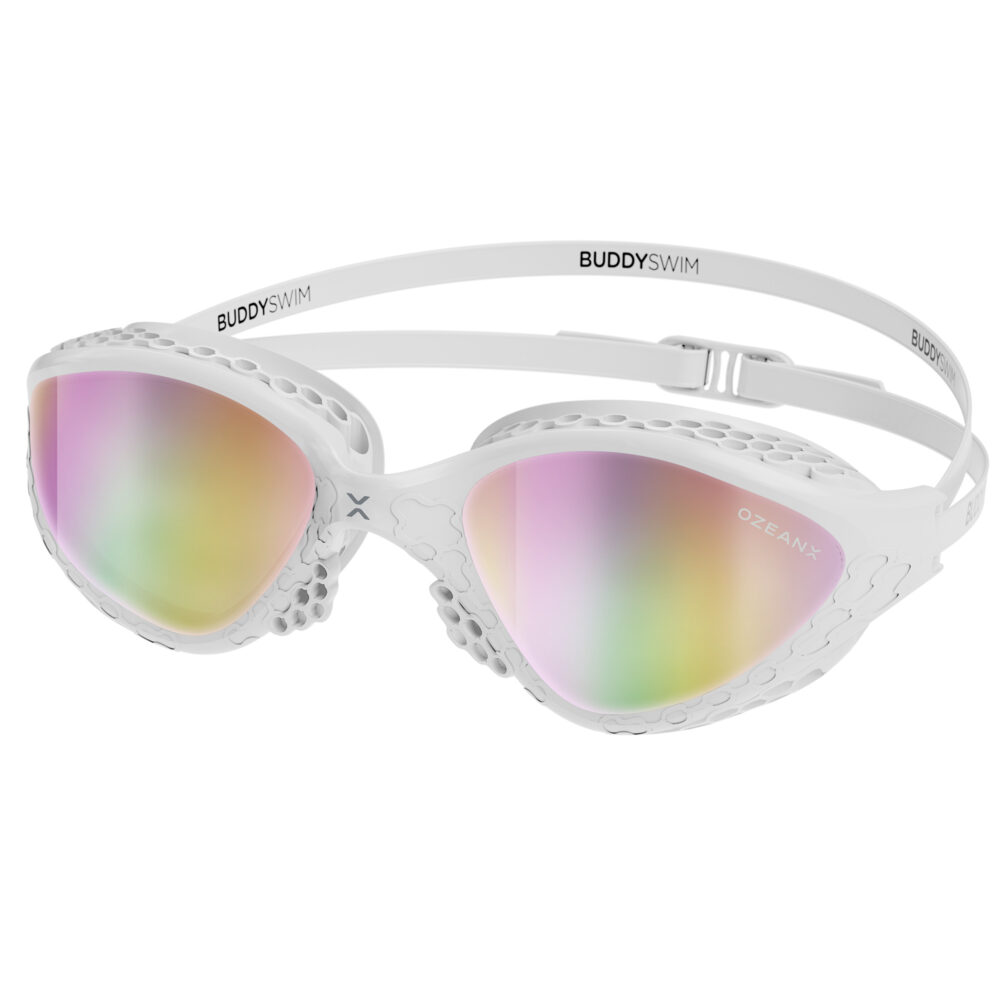 Swim Goggles Buddyswim OzeanX White/Iridium Mirror