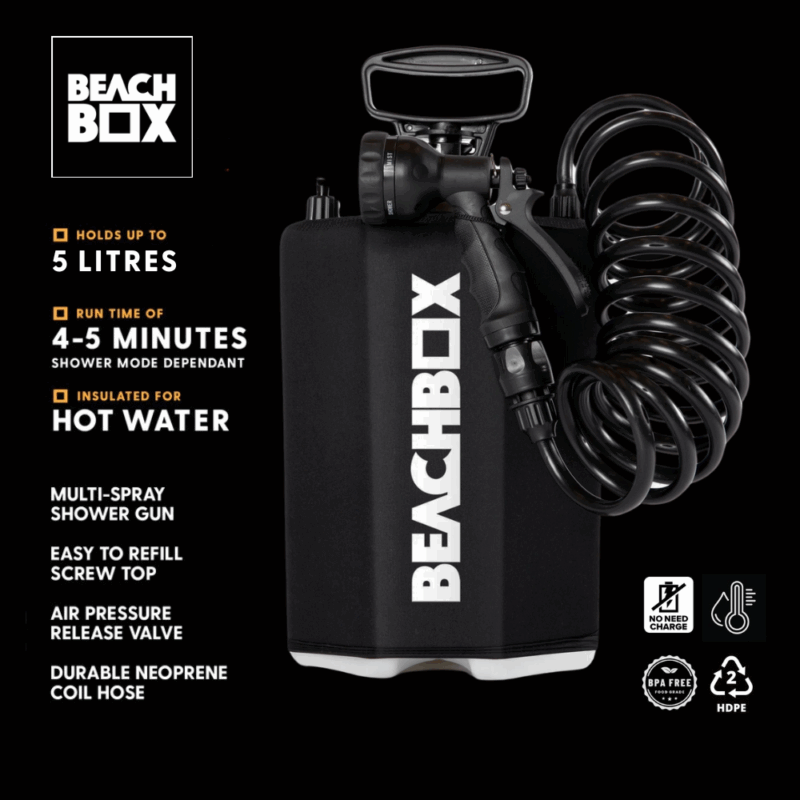 BeachBox Portable Shower Tank Product Spec Summary