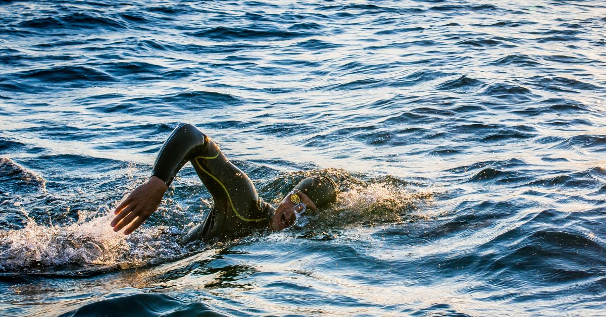 Person in the open ocean