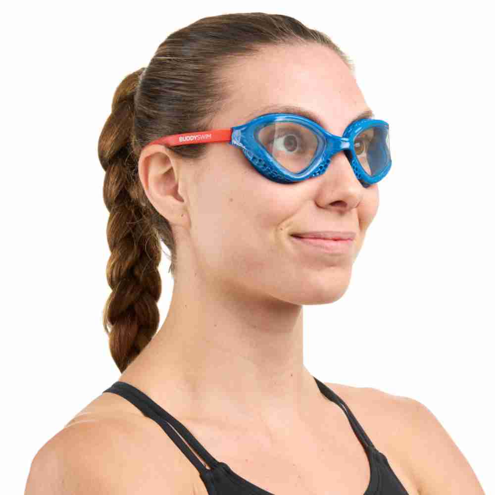 25125312-Action 1 Swim Goggles Buddyswim Ozean Navy-Red/Clear
