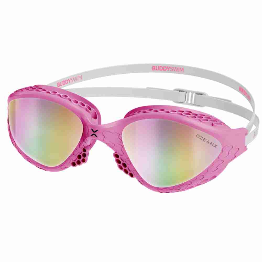 25133553-Product Swim Goggles Buddyswim OzeanX Pink-White/Iridium Mirror